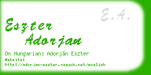 eszter adorjan business card