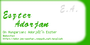 eszter adorjan business card